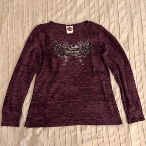 Harley-Davidson Women's Dark Purple Long Sleeve Tee